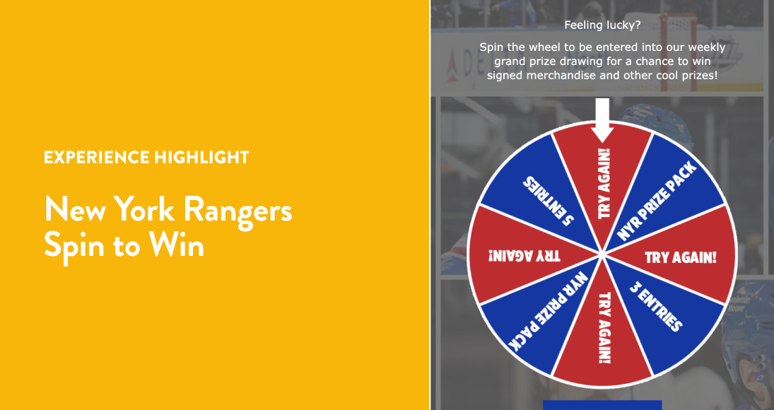 Msg Ranger Playoffs Experience Highlight: MSG Networks NY Rangers Spin to Win – Wyng