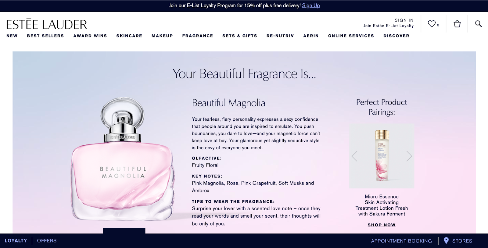 Estee Lauder Beautiful Fragrances: Zero-Party Data Collection