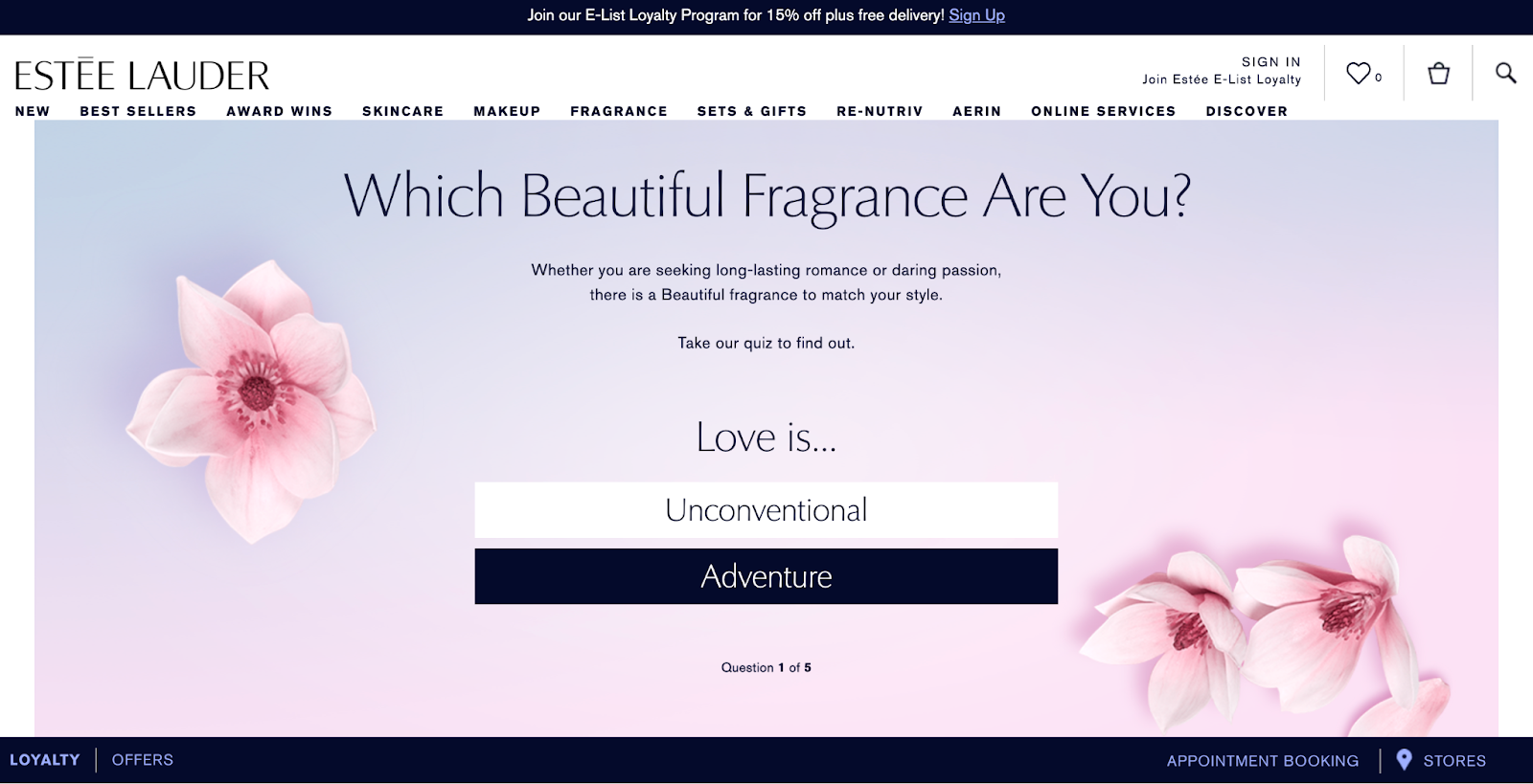 Estee Lauder Beautiful Fragrances: Zero-Party Data Collection