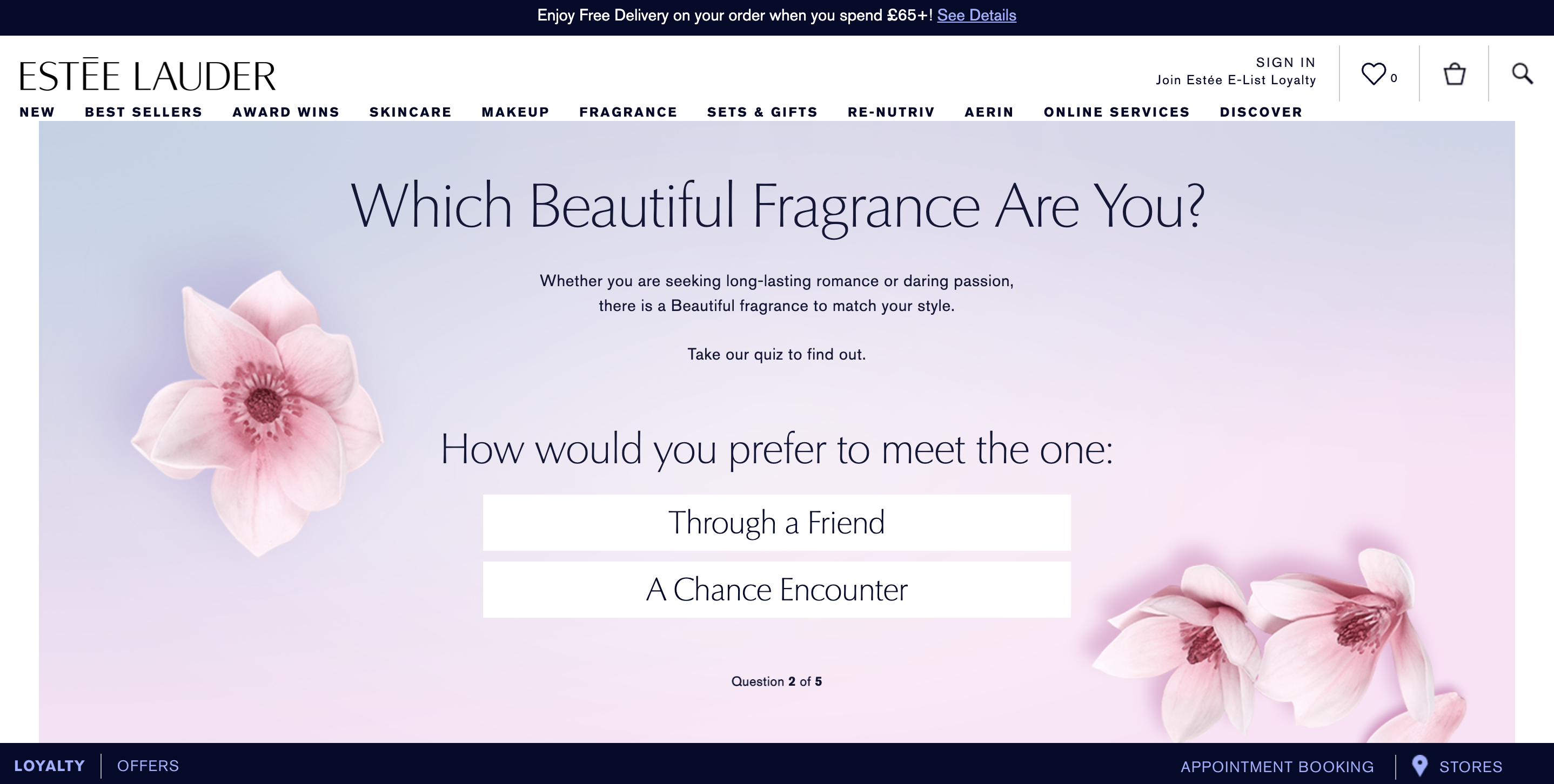 Estee Lauder Fragrance Finder