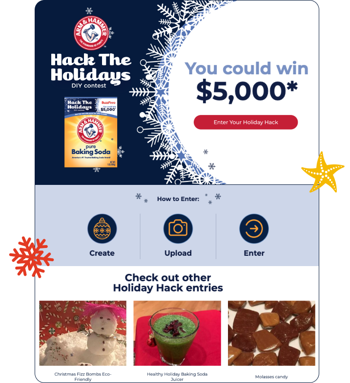 Hack the Holidays UGC contest by Arm & Hammer baking soda